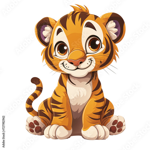 a cartoon of a tiger
