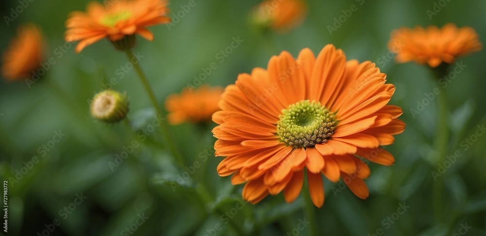 The landscape of orange daisy blooms in a field, with the focus on the setting sun. The grassy meadow is blurred, creating a warm golden hour effect during sunset and sunrise time. The landscape of orange daisy blooms in a field, with the focus on the setting sun. The grassy meadow is blurred, creating a warm golden hour effect during sunset and sunrise time.