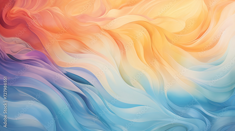 Background with gently morphing waves of color, a soothing and dynamic element that adds depth and interest to the overall composition Ai Generative
