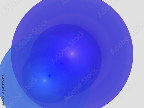 blue balls and white background