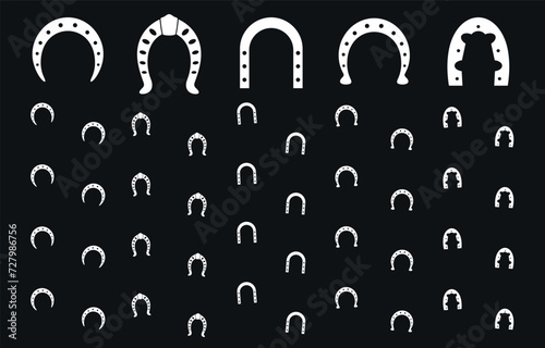 Horseshoe logo. Isolated horseshoe on white background