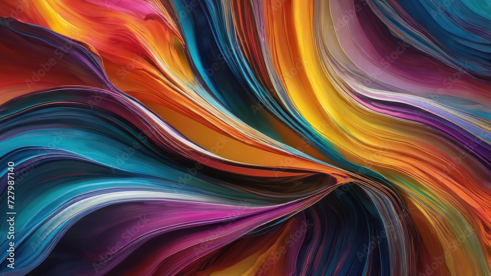 Naklejka premium A captivating fusion of fluid colors.