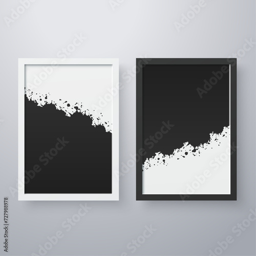 Simple frame with grunge texture style