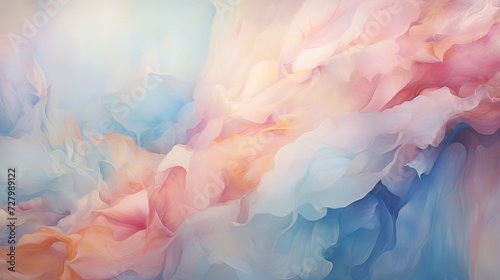 Ethereal abstract background with gently shifting forms in a dreamlike palette, a visually soothing and mesmerizing composition Ai Generative photo