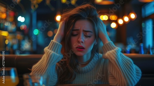 A teenager with a headache who has a hangover 