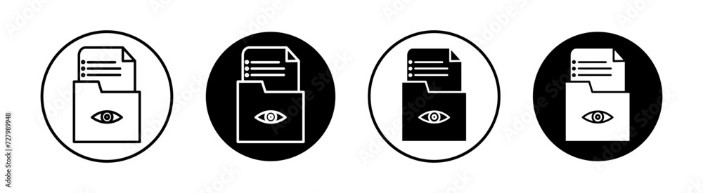 Watchlist flat line icon set. Watchlist Thin line illustration vector