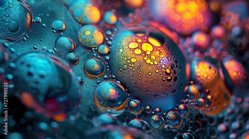 Oil gasoline petrol fuel liquid spread out flow wallpaper background. Ai generative