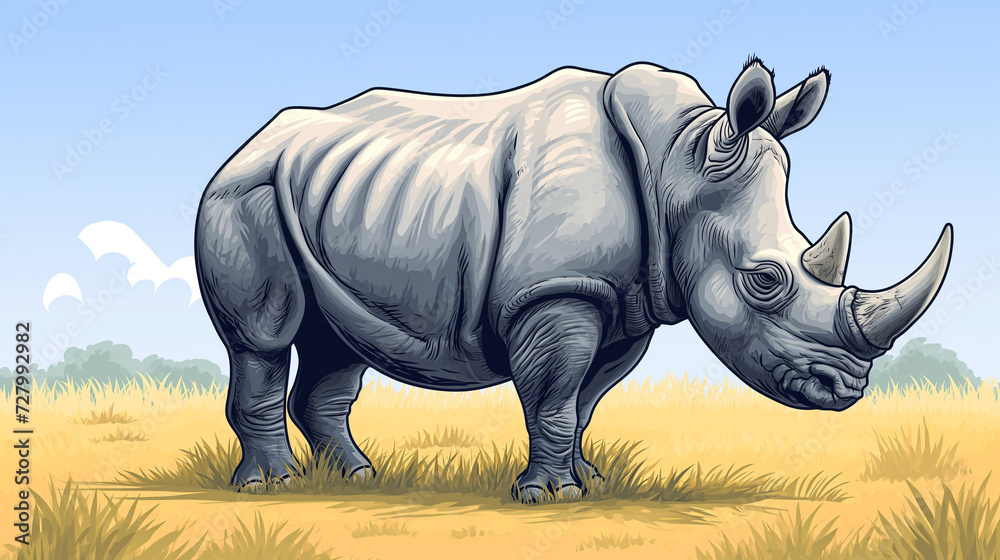 Fototapeta premium rhino illustration