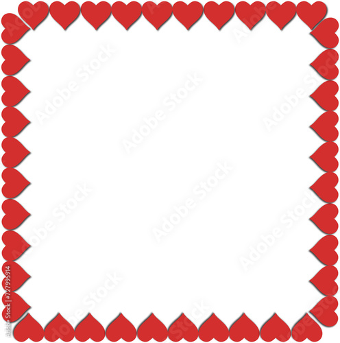 Foto 3d Papercut heart Frame for Valentine's Day, Wedding, Mother's Day