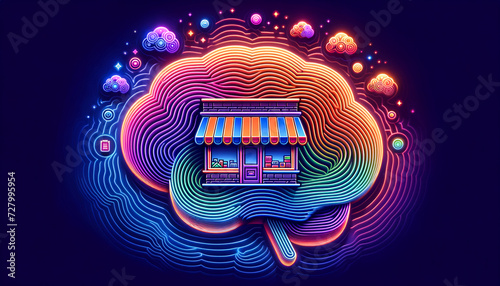 Psychic Waves: Futuristic Small Business Loan Concept photo