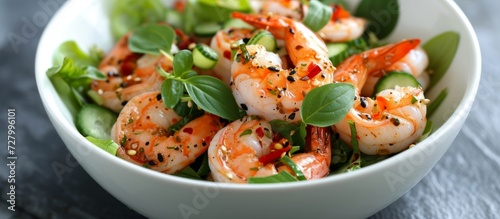 Delicious Asian Kitchen Shrimps, Aloe Vera Salad: A Refreshing Twist from the Asian Kitchen
