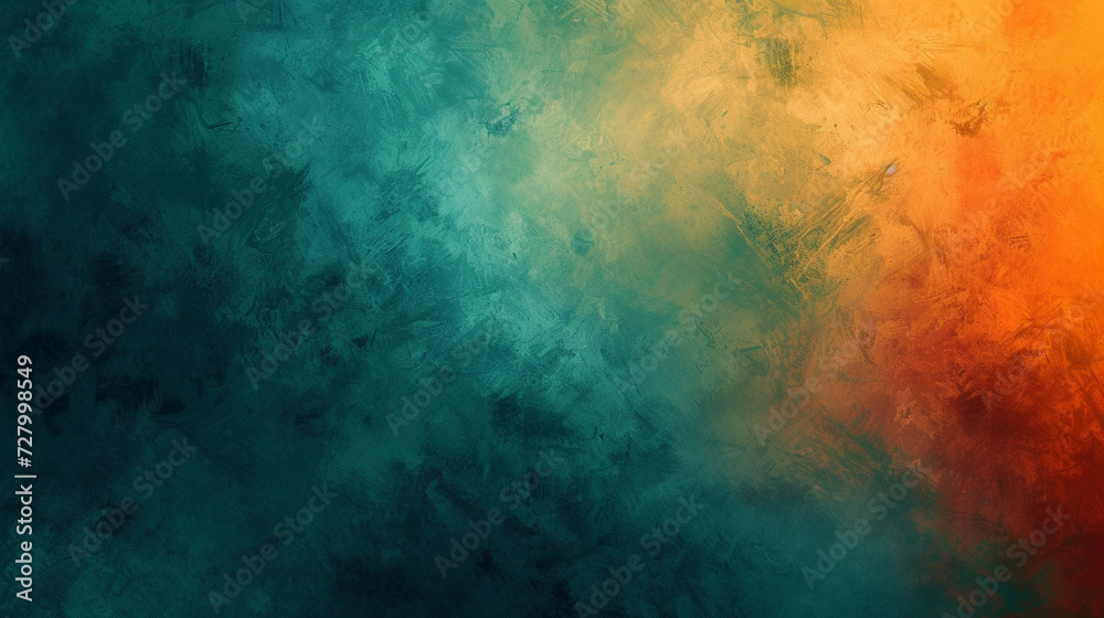 Fototapeta premium Dark teal, amber, squash, vermillion color gradient background