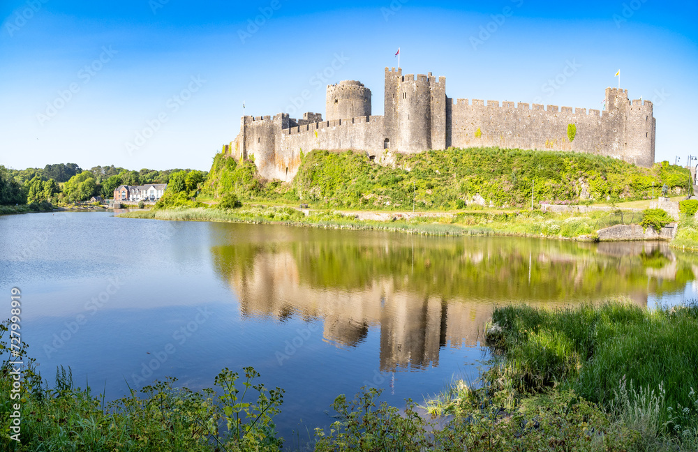 Pembroke medieval castle in Wales
