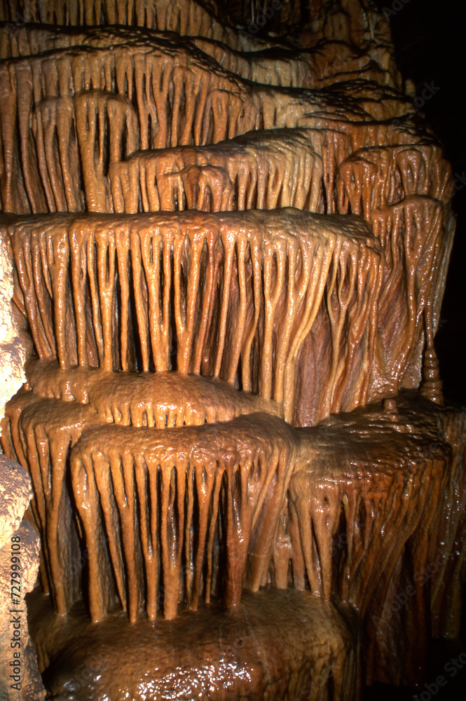 Stalactites in Lewis and Clark Caverns, Montana State Park