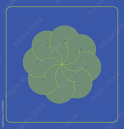 Geometric symbols. Abstract figures. Circles and lines on a background.