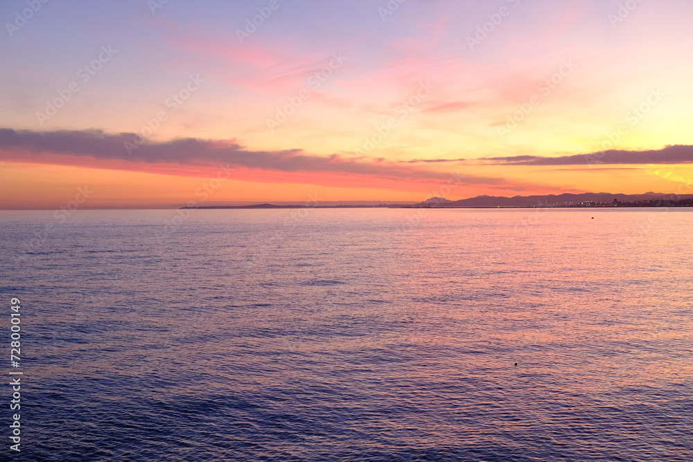 Obraz premium The Angel Bay at Nice City. Nice, France - December 26, 2023.