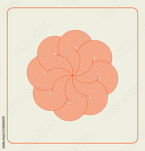 Vibrant geometric symbols on a background. Trendy graphic design patterns.  photo