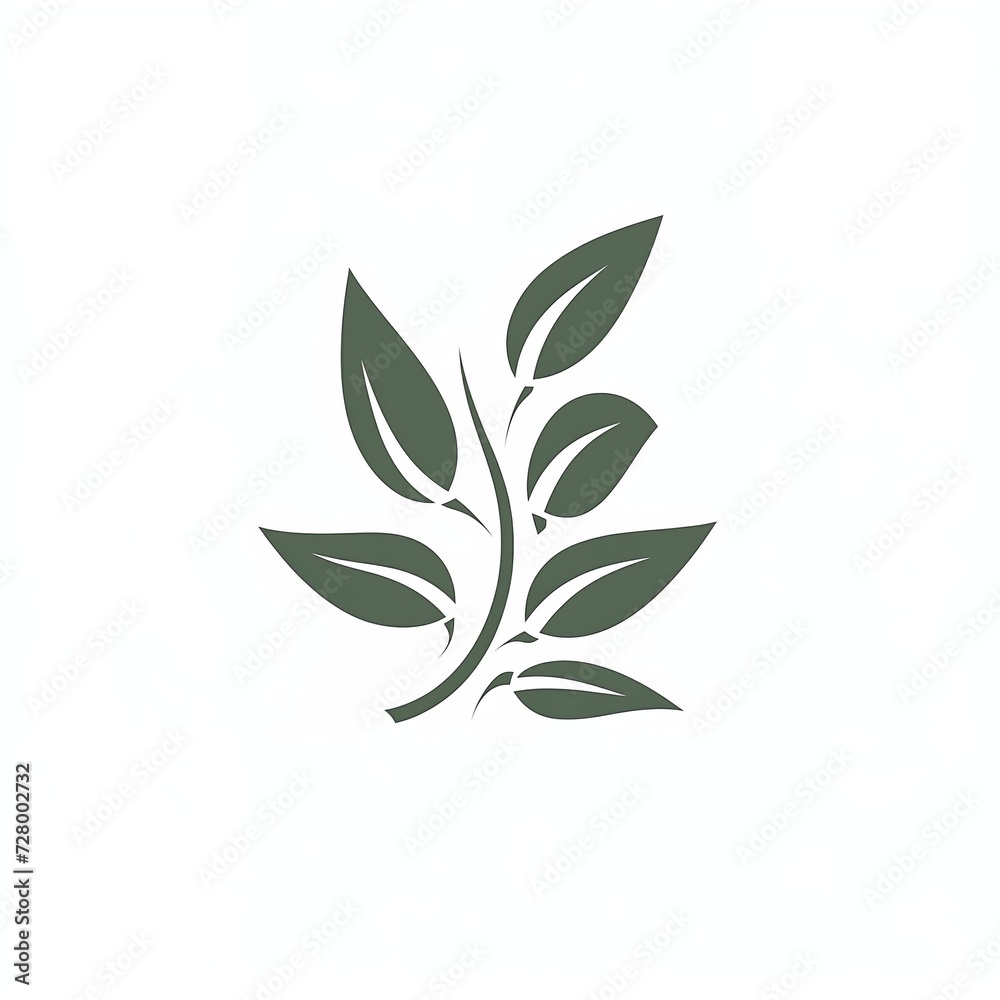 green tea leaf logo, graphic on white background green tea leaf logo, graphic on white background