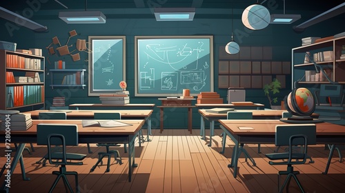 classroom style stock vector cartoon classroom classroom