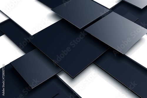 black and white abstract business background with squares and white background