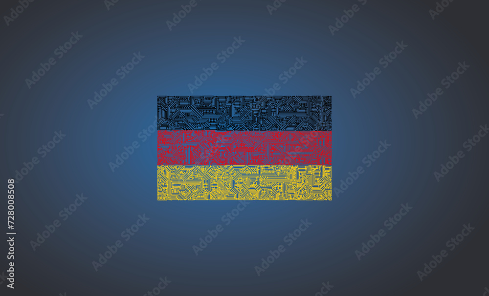 Fototapeta premium IT-Umriss der Flagge von Deutschland