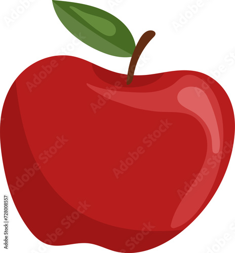 Red Apple isolated on white. Vector Apple Illustration