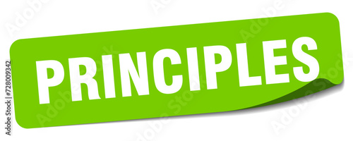 principles sticker. principles label