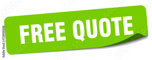 free quote sticker. free quote label