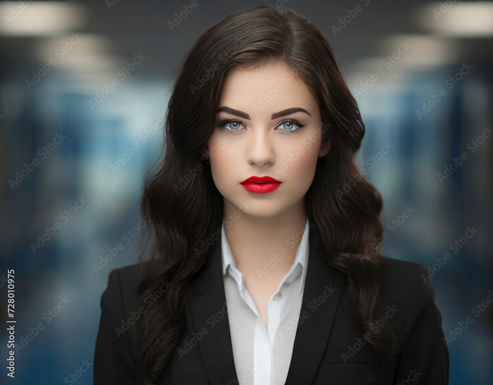 custom made wallpaper toronto digitalConfident Professionalism: Successful Businesswoman Standing with Arms Crossed Inside Office
