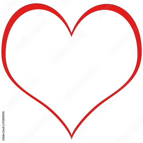 red heart on white