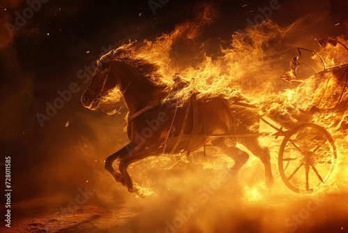 Elijah's chariot of fire Representing divine transport and prophetic power