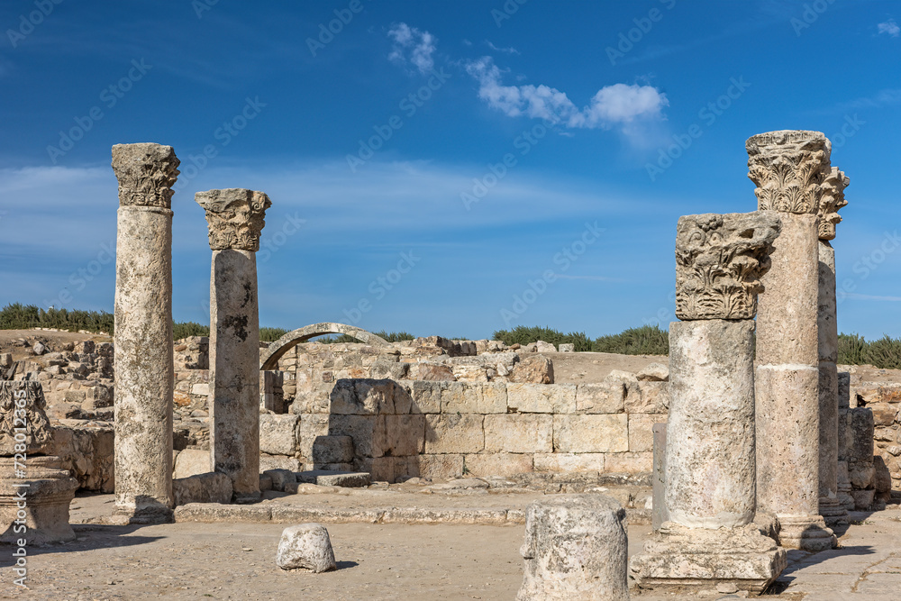 The Byzantine church at Amman Citadel is an archeological site at the center of downtown Amman in Jordan. 