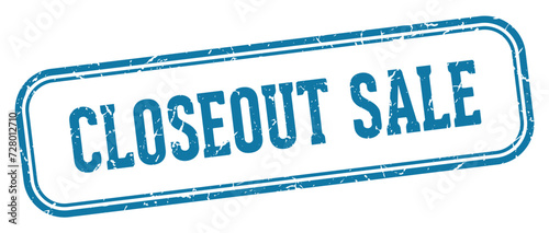 closeout sale stamp. closeout sale rectangular stamp on white background