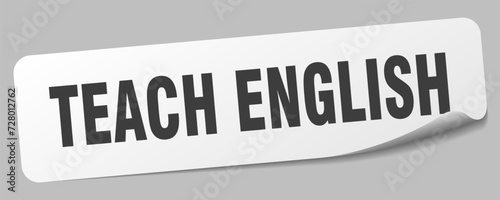 teach english sticker. teach english label