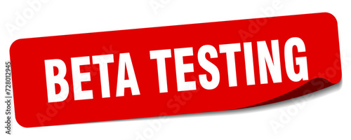 beta testing sticker. beta testing label