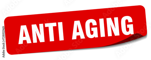 anti aging sticker. anti aging label