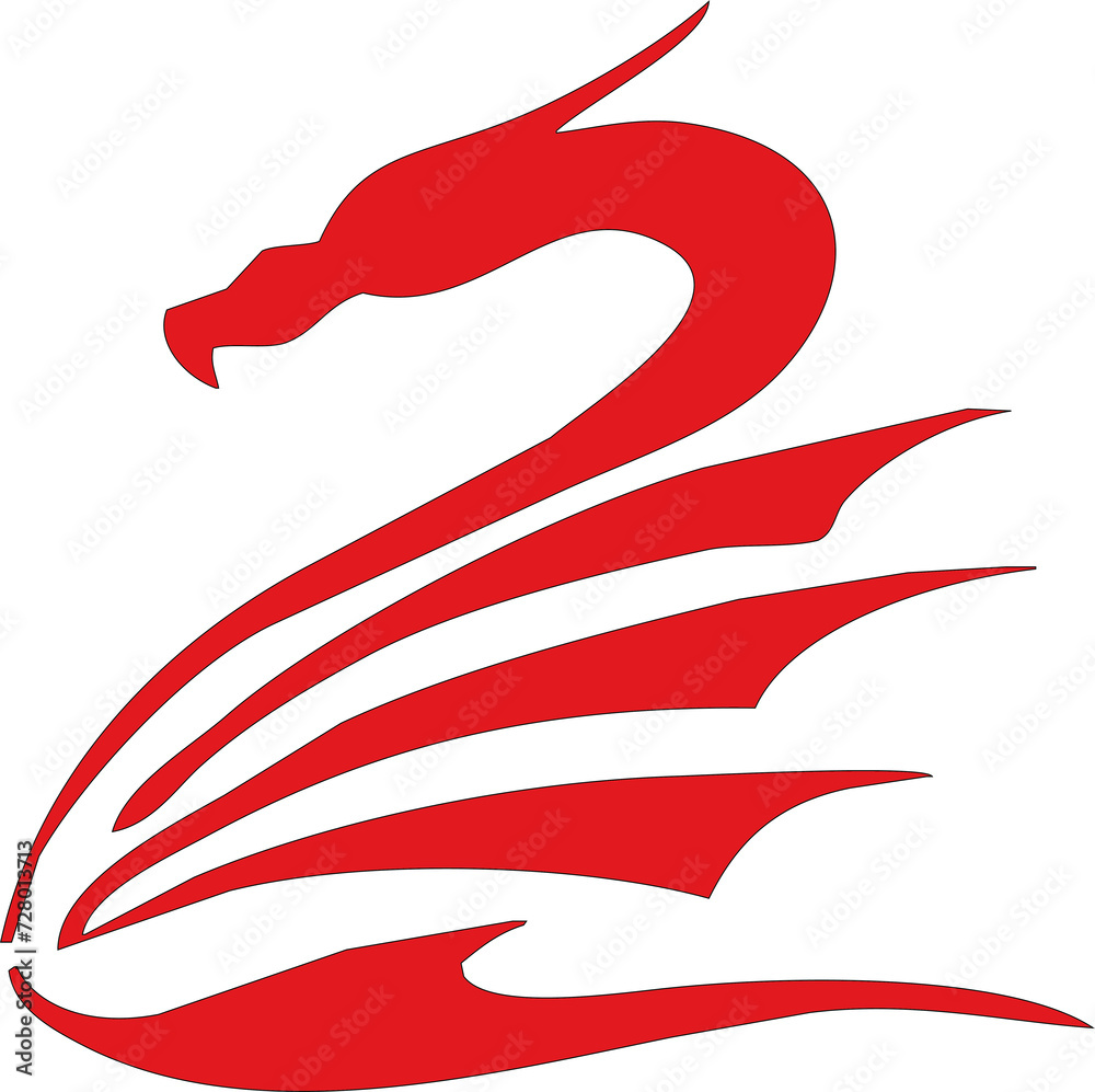 Obraz premium red dragon tattoo