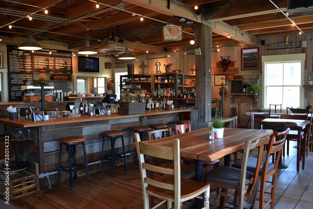Rustic farm-to-table restaurant with local Seasonal ingredients and country charm
