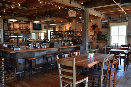 Rustic farm-to-table restaurant with local Seasonal ingredients and country charm