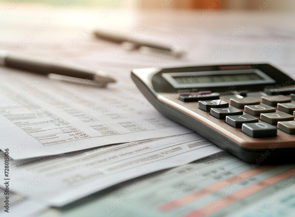 Calculator of financial documents, highlighting the tasks of accounting, budgeting and finance. Payment of utility services. Calculator of financial documents, highlighting the tasks of accounting, budgeting and finance. Payment of utility services.