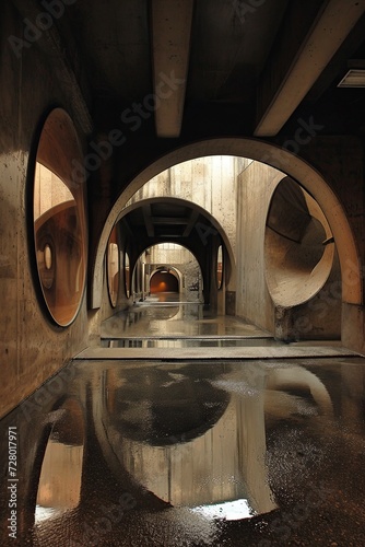 strange and impressive image, anamorphic art photo