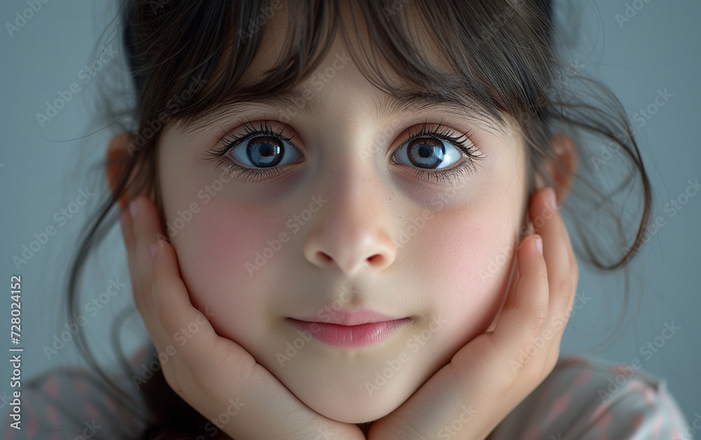 Close-up Portrait of a Child With Blue Eyes Close-up Portrait of a Child With Blue Eyes