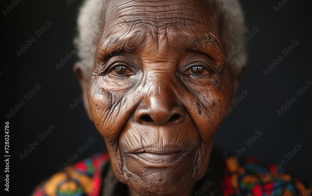 Aged Woman With Facial Wrinkles Aged Woman With Facial Wrinkles