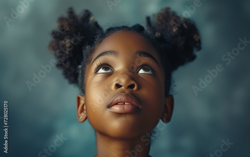 Young Black Girl With Wide Open Eyes