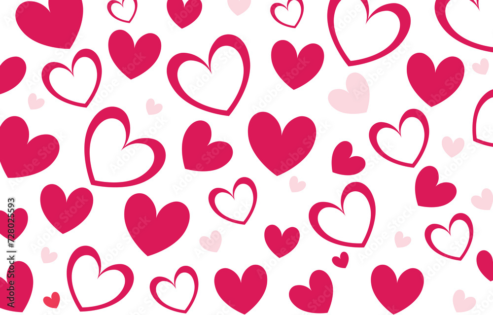 beautiful romantic love heart pattern backdrop for wrapping paper