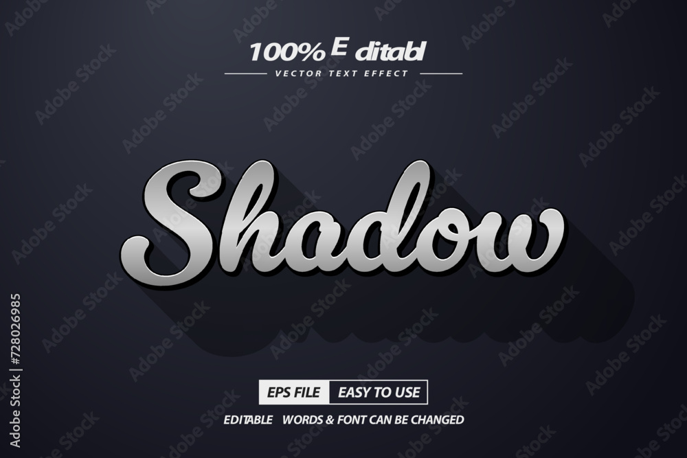 Shadow text effect or font style modern and creative text style