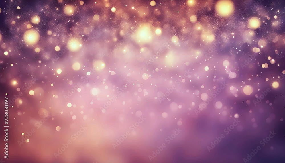 Abstract Bokeh Lights on Purple Background