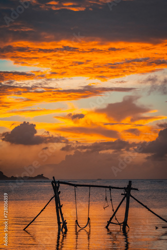 Guam Swing During a golden hour sunset