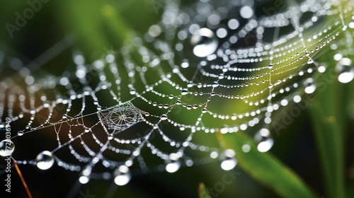 spider web with dew drops © bmf-foto.de