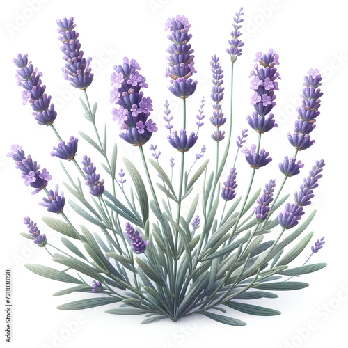 lavander plant herb isolated on white background